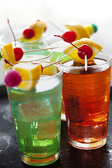 Image showing colorful cocktails