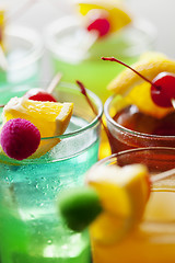 Image showing colorful cocktails