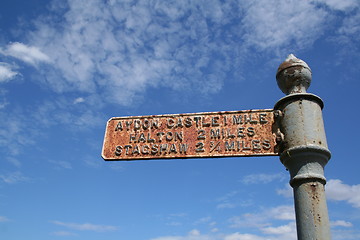 Image showing Old English sign