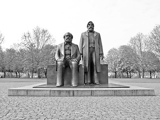 Image showing Marx-Engels Forum statue