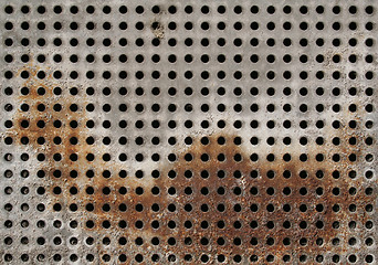 Image showing A rusty grid