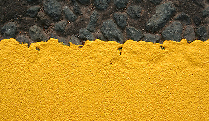 Image showing Thick yellow paint