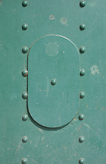 Image showing Green rivets