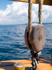 Image showing Pulley on sailship