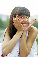 Image showing The laughing girl