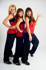 Image showing Group of dancing girls