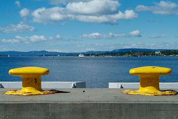 Image showing Two yellow cleats