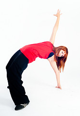 Image showing Dancing red girl
