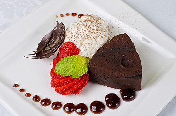 Image showing Chocolate flan