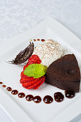 Image showing Chocolate flan