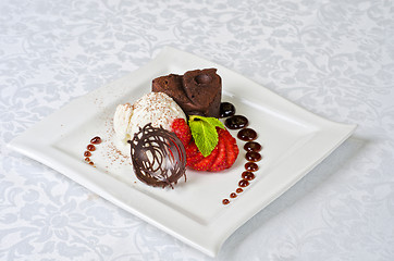 Image showing Chocolate flan