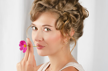 Image showing beauty woman closeup portrait