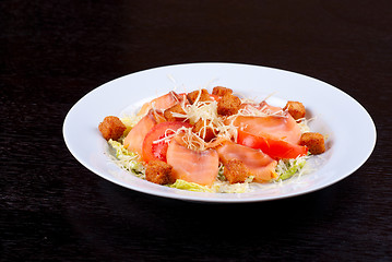 Image showing smoked salmon filet salad