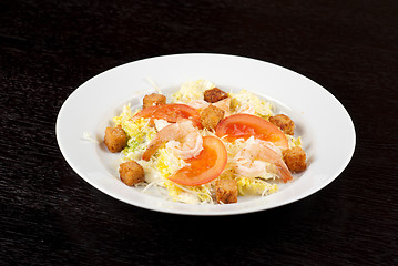 Image showing tiger shrimps salad