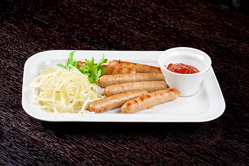 Image showing Grilled sausages