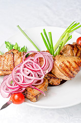 Image showing Grilled kebab meat