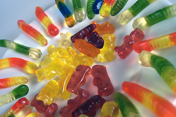 Image showing gummy candy plate