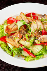 Image showing Salad of smoked eel