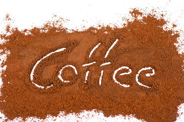 Image showing milled coffee sign