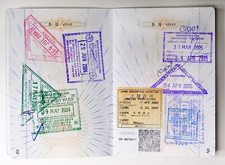 Image showing Passport Stamps