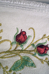 Image showing roses on towel