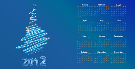 Image showing calendar to a new 2012 year