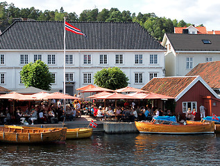 Image showing Sail In Restaurant Kragerø