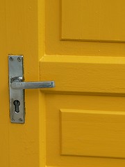 Image showing Yellow door