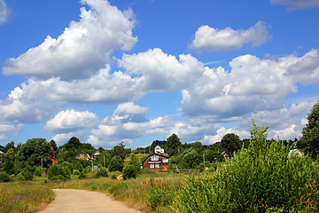 Image showing a village fence