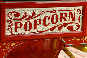 Image showing Popcorn vendor's cart
