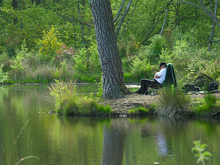 Image showing Lonely Fisherman