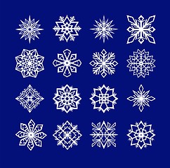 Image showing set of snowflakes