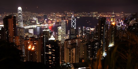 Image showing Hong Kong Skyline By Night