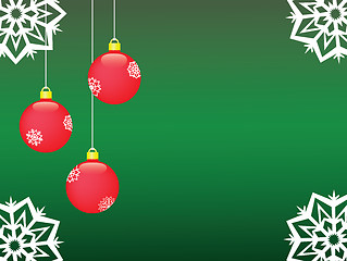 Image showing green christmas background