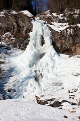 Image showing Frosen waterfall