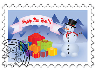 Image showing Happy New Year stamp