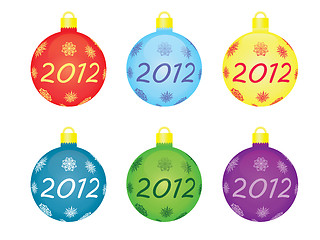 Image showing christmas tree balls 2012