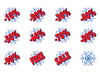 Image showing snowflakes with discounts