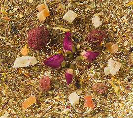 Image showing Tea leaves background