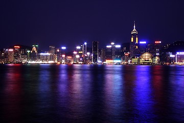 Image showing Hong Kong Skyline By Night