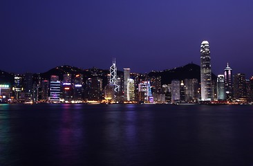 Image showing Hong Kong Skyline By Night