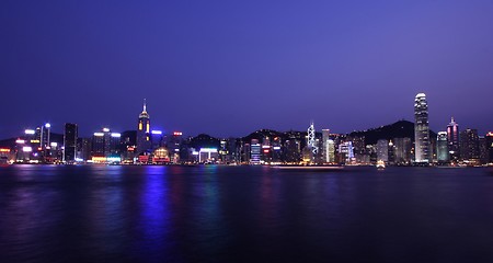 Image showing Hong Kong Skyline By Night