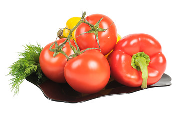 Image showing Vegetables - Tomatoes, peppers