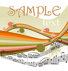 Image showing Background with musical notes