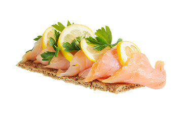 Image showing Salmon with lemon