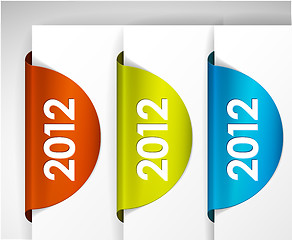 Image showing Vector 2012 round Labels / Stickers