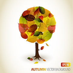 Image showing Abstract Vector autumn tree illustration