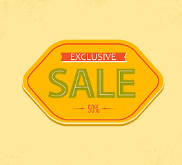 Image showing Old retro vector vintage sale label