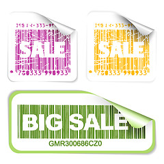 Image showing Set of fresh sale labels