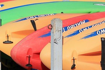 Image showing Kayaks when not in water